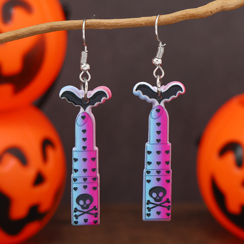 Wholesale Halloween Hand Bat Earrings
